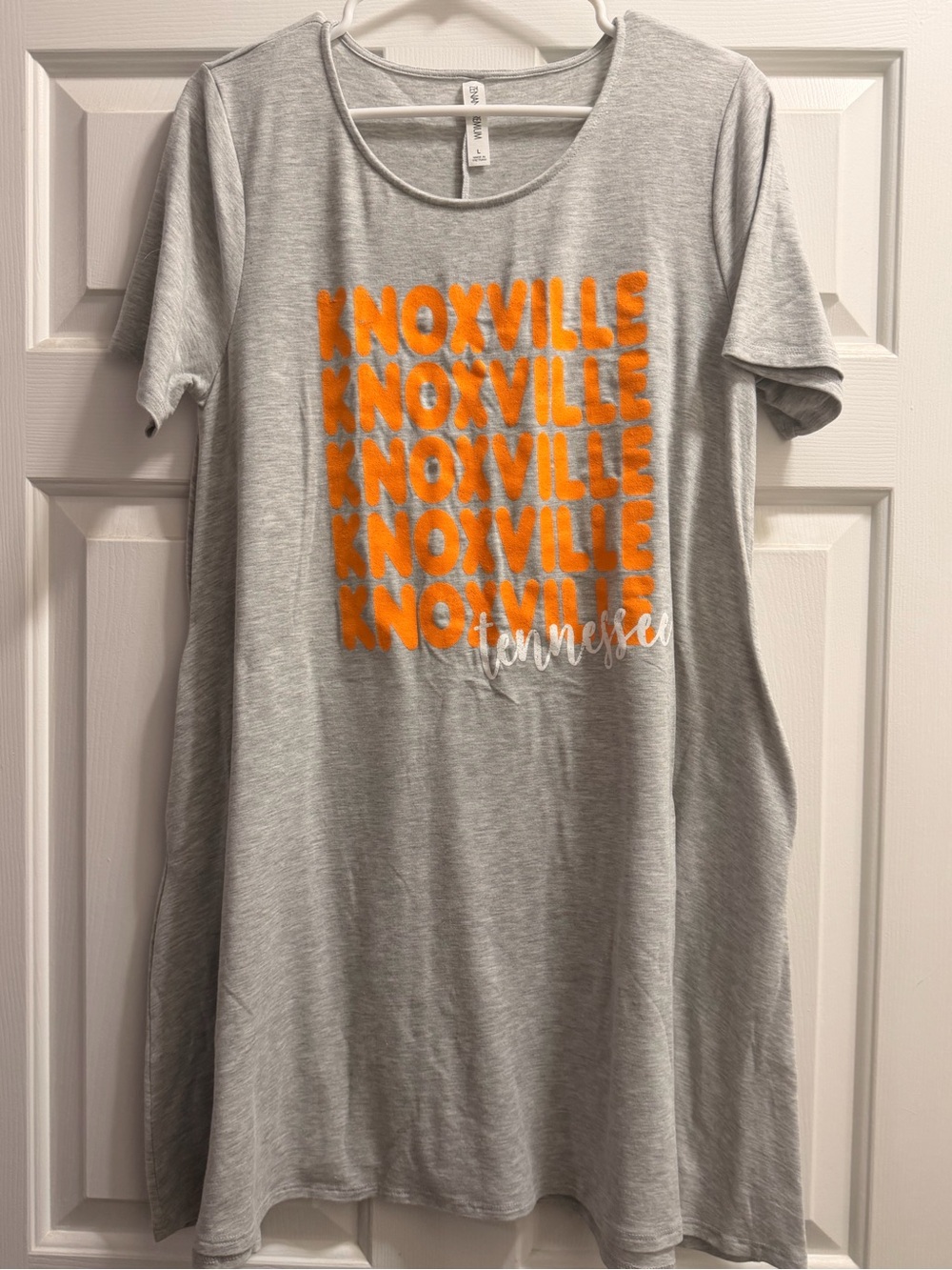 Zenana Outfitters Knoxville Tennessee Heather Gray Scoop tee dress with pockets
